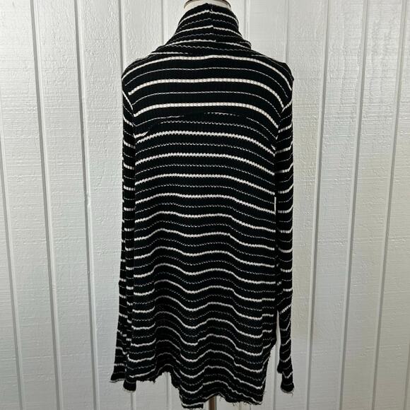 Free People Women Long Sleeve Knit Sweater Top Oversized Boho Winter Black Large - Picture 6 of 8